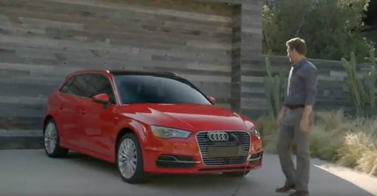 Centennial Woods' siding on a garage in an Audi TV commercial.