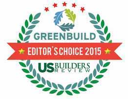 Greenbuild editor's choice 2015 seal.