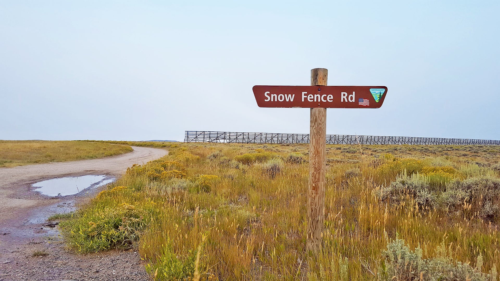 Snow Fence Road, Wyoming.