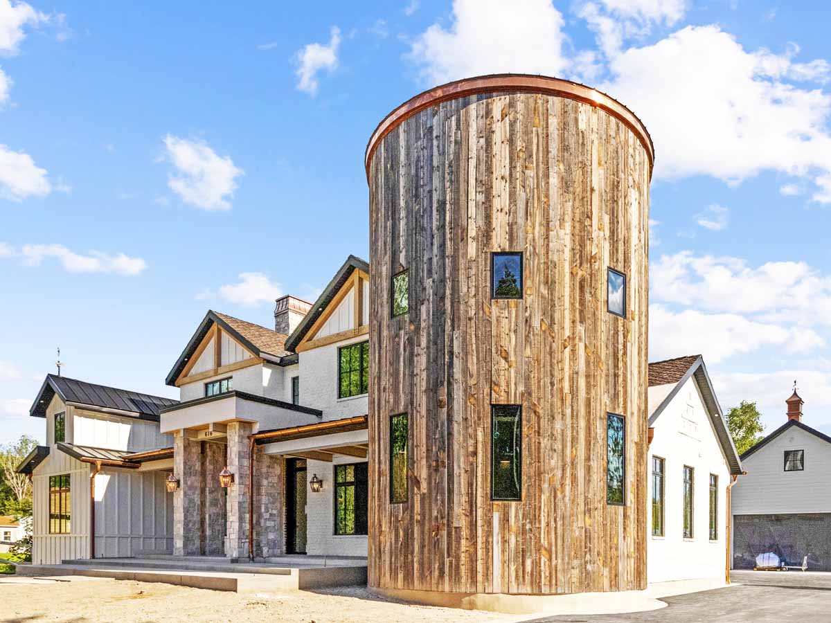 Custom reclaimed wood turett by Apen Lane Homes
