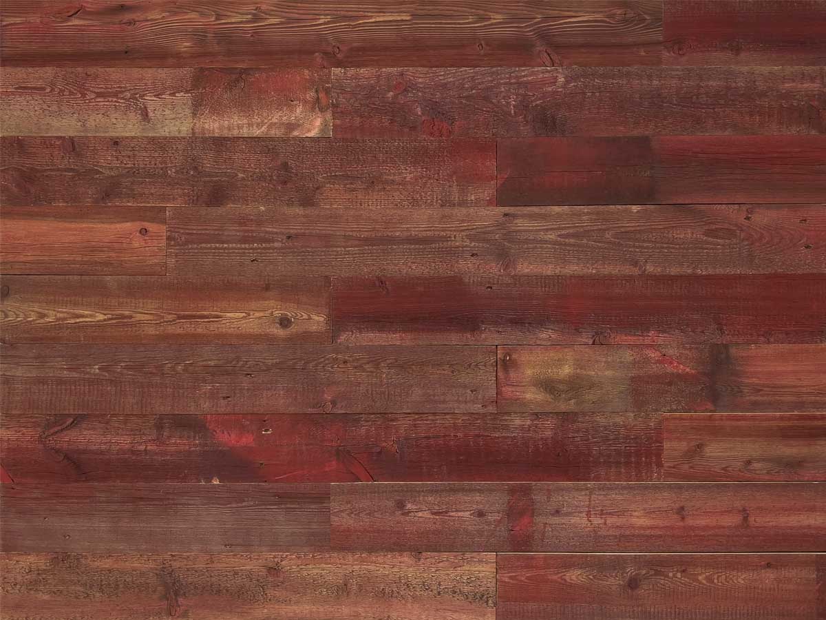 Weathered Cinnamon, Brown & Grey Reclaimed Wood Planks in Cody Finish