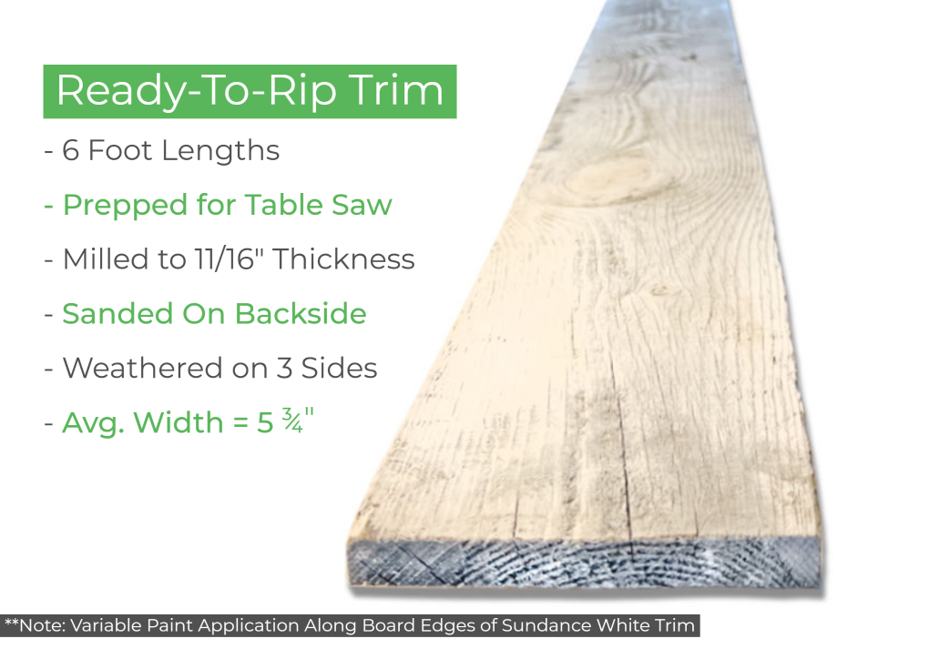 Panel Rip Timber Whitewash Trim | Custom Wood Trim | Reclaimed Wood – Centennial Woods