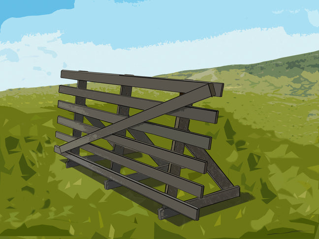 diagram of a Wyoming snow fence