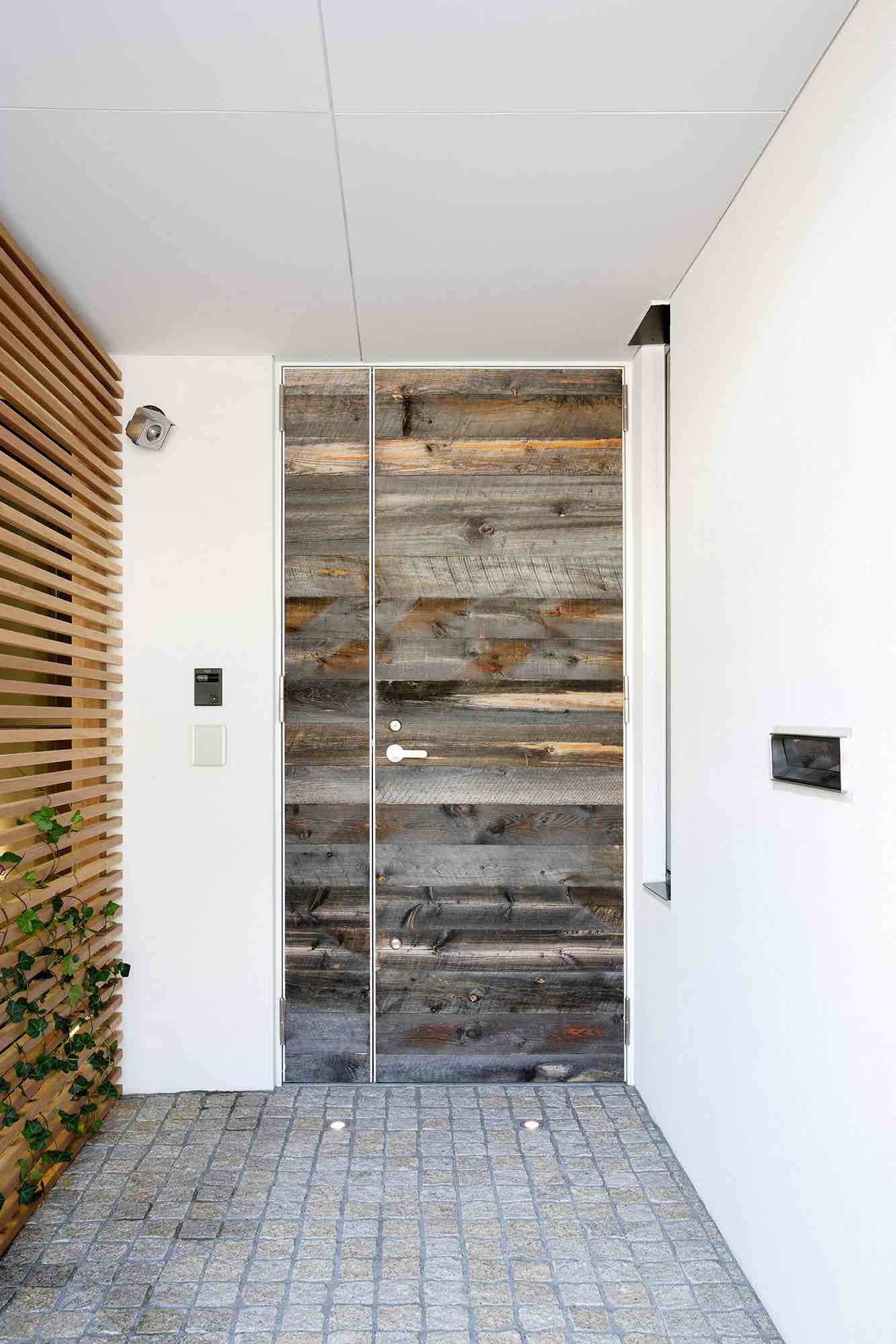 Custom reclaimed wood door 
