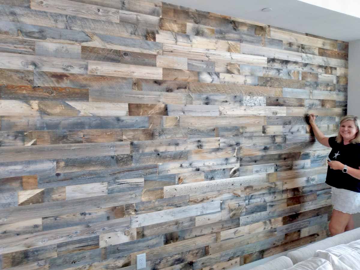 DIY accent wall project